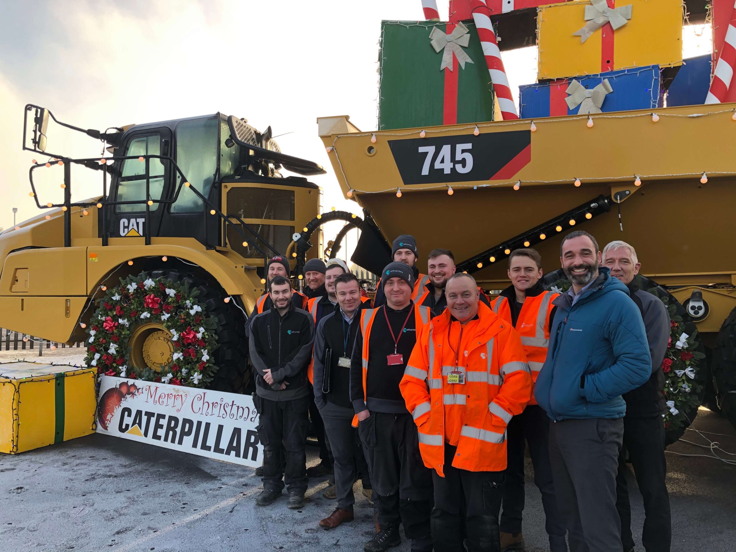Advantex Staff at Caterpillar Site in Peterlee for Sun FM Toy Appeal